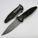 Microtech Socom Elite Manual S/E Apocalyptic Part Serrated & Woodlands Green Handle 160-11APWL