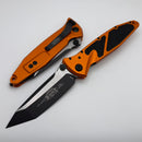 Microtech Socom Elite Manual Black T/E w/ Orange Handles 161-1OR