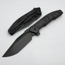 Custom Knife Factory Snafu 4.0 Large DLC Titanium Integral Handle w/ Carbon Fiber Inlays & DLC M398