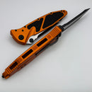 Microtech Socom Elite Manual Black T/E w/ Orange Handles 161-1OR