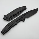 Custom Knife Factory Snafu 4.0 Large DLC Titanium Integral Handle w/ Carbon Fiber Inlays & DLC M398