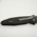 Factory Blem Microtech Socom Elite Tanto Partial Serrated M/A Woodlands Green Apocalyptic Standard 161-11APWL