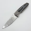 Holt Bladeworks Outlaw w/ Titanium Black/White TPC Carbon Inlaid Field Burnished Handles & Damasteel Bjorkmans Twist 170