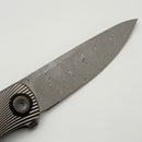 Holt Bladeworks Outlaw w/ Titanium Black/White TPC Carbon Inlaid Field Burnished Handles & Damasteel Bjorkmans Twist 170