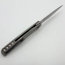 Holt Bladeworks Outlaw w/ Titanium Black/White TPC Carbon Inlaid Field Burnished Handles & Damasteel Bjorkmans Twist 170