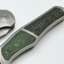We Knife 702XI 11th Special Edition - Titanium Integral Handle w/ Jungle Wear Fat Carbon Inlays & Stonewash M390 WE07B-4