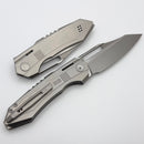 We Knife Bogey Gray Titanium and Stonewash M390 WE23088-2
