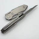We Knife Bogey Gray Titanium and Stonewash M390 WE23088-2