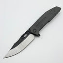 We Knife Barracks Dark Olive Titanium and Hand Polished Satin M390 WE25078-1