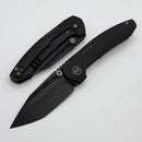 We Knife Micro Trogon Black Titanium & Black Stonewash M390 WE24043-1