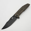 We Knife Barracks Bronze Titanium and Black Stonewashed M390 WE25078-2