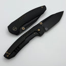 We Knife Micro Trogon Black Titanium & Black Stonewash M390 WE24043-1