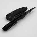 We Knife Micro Trogon Black Titanium & Black Stonewash M390 WE24043-1