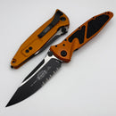 Microtech Socom Elite Manual Black Part Serrated S/E w/ Orange Tangerine Handles 160-2OT