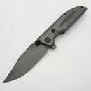 We Knife Muster Olive Gray Titanium and Stonewash M390 WE23058-2