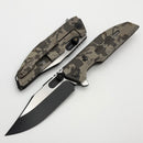 We Knife Muster Desert Terrain Titanium and Black Stonewash M390 WE23058-3