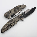 We Knife Muster Desert Terrain Titanium and Black Stonewash M390 WE23058-3