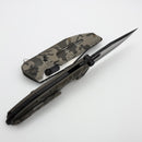 We Knife Muster Desert Terrain Titanium and Black Stonewash M390 WE23058-3
