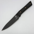 Microtech Paring Knife Carbon Fiber Handle w/ DLC M390MK Signature Series 3500-1DLCCFS
