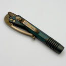 Marfione Custom Siphon Pen II Antique Green Titanium w/ Bronze Satin Ti Lever & Bronze Polished Ti Hardware