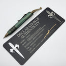 Marfione Custom Siphon Pen II Antique Green Titanium w/ Bronze Satin Ti Lever & Bronze Polished Ti Hardware