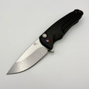 Medford Smooth Criminal w/ Tumbled S35VN blade and Black Aluminum Handles w/ Flamed Clip and Hardware