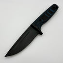 Medford Knife The Deep DLC Serrated 20CV w/ Blue and Black G-10 Handles and Black Kydex Sheath