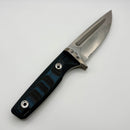 Medford Knife The Deep Tumbled Plain Edge 20CV w/ Blue and Black G-10 Handles and Black Kydex Sheath