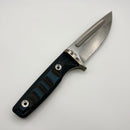 Medford Knife The Deep Tumbled Serrated 20CV w/ Blue and Black G-10 Handles and Black Kydex Sheath