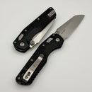 Microtech MSI RAM LOK Mini Frag Aluminum Handles w/ Part Serrated Stonewash M390MK 210M-11FR