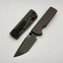 Chaves Knives N.T.A.K Grey PVD w/ Titanium Integral Handle w/ Magnetic Ti Inlays & Grey PVD Tanto M390