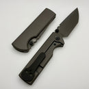Chaves Knives N.T.A.K Grey PVD w/ Titanium Integral Handle w/ Magnetic Ti Inlays & Grey PVD Tanto M390