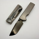 Chaves Knives N.T.A.K Bright Stonewash Titanium Integral Handle w/ Magnetic Ti Inlays & DLC Drop Point M390