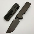 Chaves Knives N.T.A.K Grey PVD w/ Titanium Integral Handle w/ Magnetic Ti Inlays & Grey PVD Drop Point M390