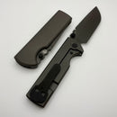 Chaves Knives N.T.A.K Grey PVD w/ Titanium Integral Handle w/ Magnetic Ti Inlays & Grey PVD Drop Point M390