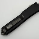 PRE-OWNED Microtech UTX-70 D/E Ladder Damascus w/ Carbon Fiber Top Handle