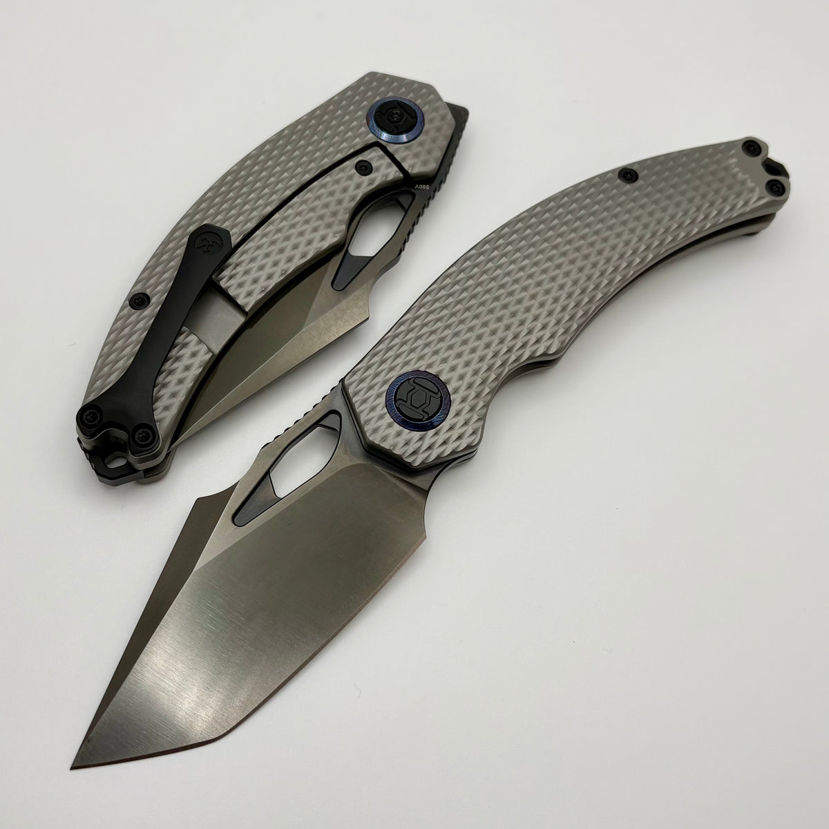 Kunwu Poon Padre Diamond Titanium Handles w/ DLC S90V K706TO-T3