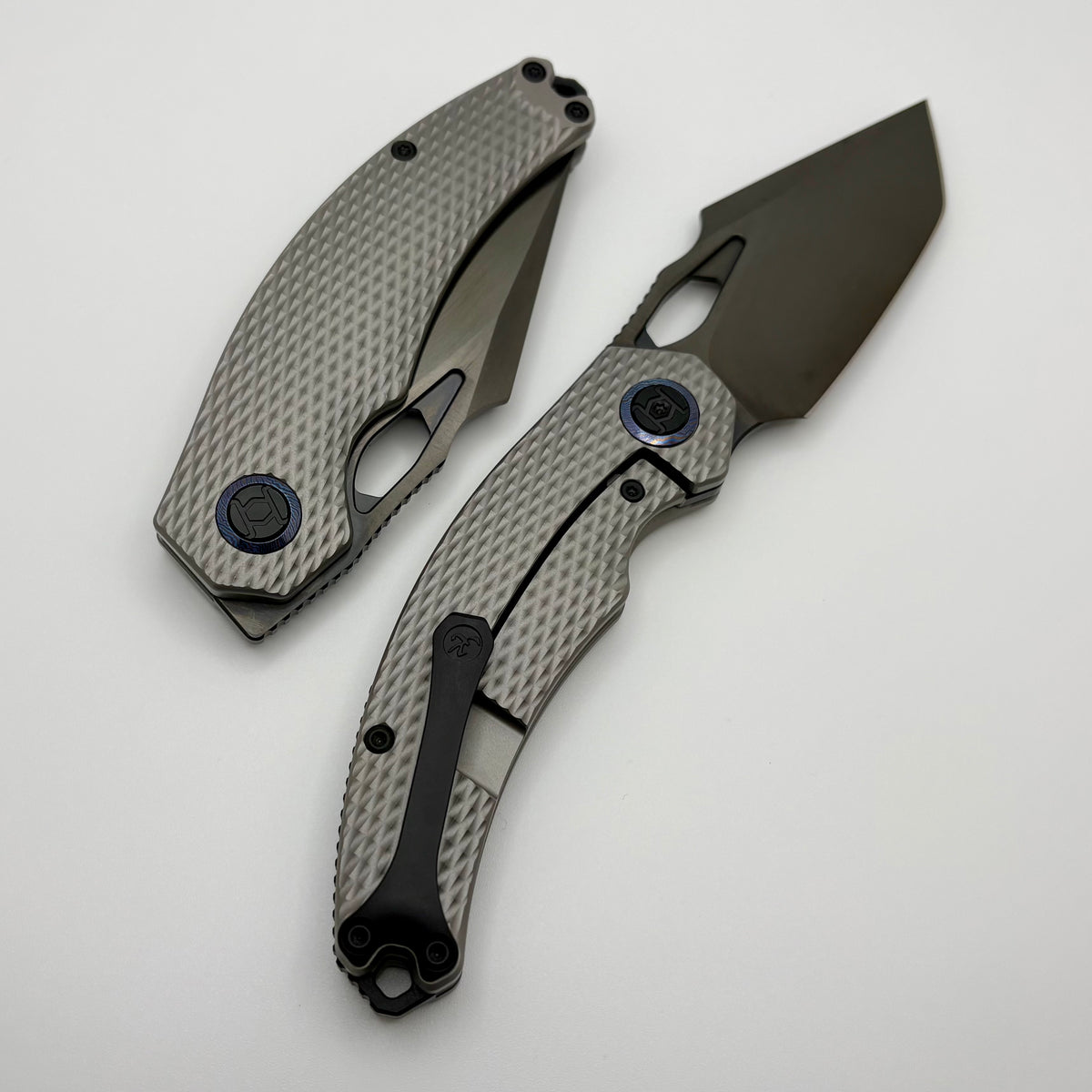 Kunwu Poon Padre Diamond Titanium Handles w/ DLC S90V K706TO-T3