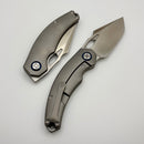 Kunwu Poon Padre Orange Peel Titanium Handles w/ Satin S90V K706TO-T2A