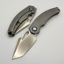 Kunwu Poon Padre Diamond Texture Titanium Handles w/ Satin S90V K706TO-T1A