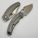 Kunwu Poon Padre Diamond Texture Titanium Handles w/ Satin S90V K706TO-T1A