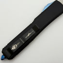 Pre-Owned Microtech Ultratech Hellhound DLC w/ Carbon Fiber Top & Blue Hardware 119-1DLCCF