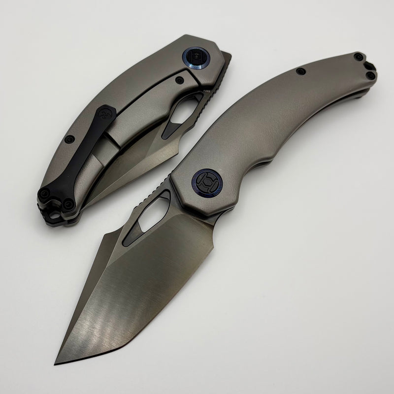Kunwu Poon Padre Orange Peel Titanium Handles w/ DLC S90V K706TO-T2R