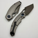 Kunwu Poon Padre Orange Peel Titanium Handles w/ DLC S90V K706TO-T2R