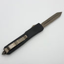Pre-Owned Microtech Ultratech Bronze Spartan Part Serrated w/ Carbon Fiber Top 123-11BRBF