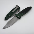 Microtech Socom Elite Manual S/E Apocalyptic Part Serrated & Emerald Green Handle 160-11APEG