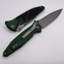 Microtech Socom Elite Manual S/E Apocalyptic Part Serrated & Emerald Green Handle 160-11APEG