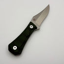 Aux Mfg Deadhead Pocket Bowie Fixed Blade w/ Green Micarta Production Series