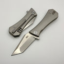 Aux Mfg Deadhead Coffin Pocket Tanto Frame Lock Titanium M390 Production Series