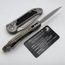 Microtech Marfione Select LUDT Gen III Titanium Textured Inlaid Handles w/ Bronze Accents & Stonewash S/E 1135-10MS8